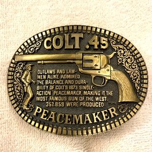 Solid brass vintage belt buckle.
